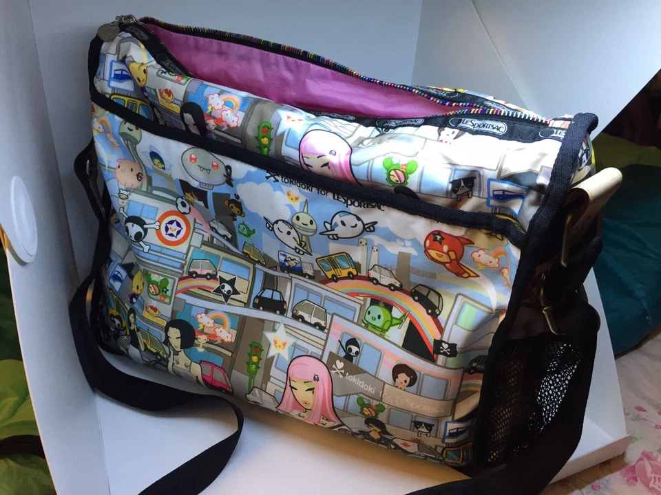 Tokidoki Lesportsac Citra Ciao Ciao Baby Bag Crossbody Purse Tote Duffle - Image 2 of 4