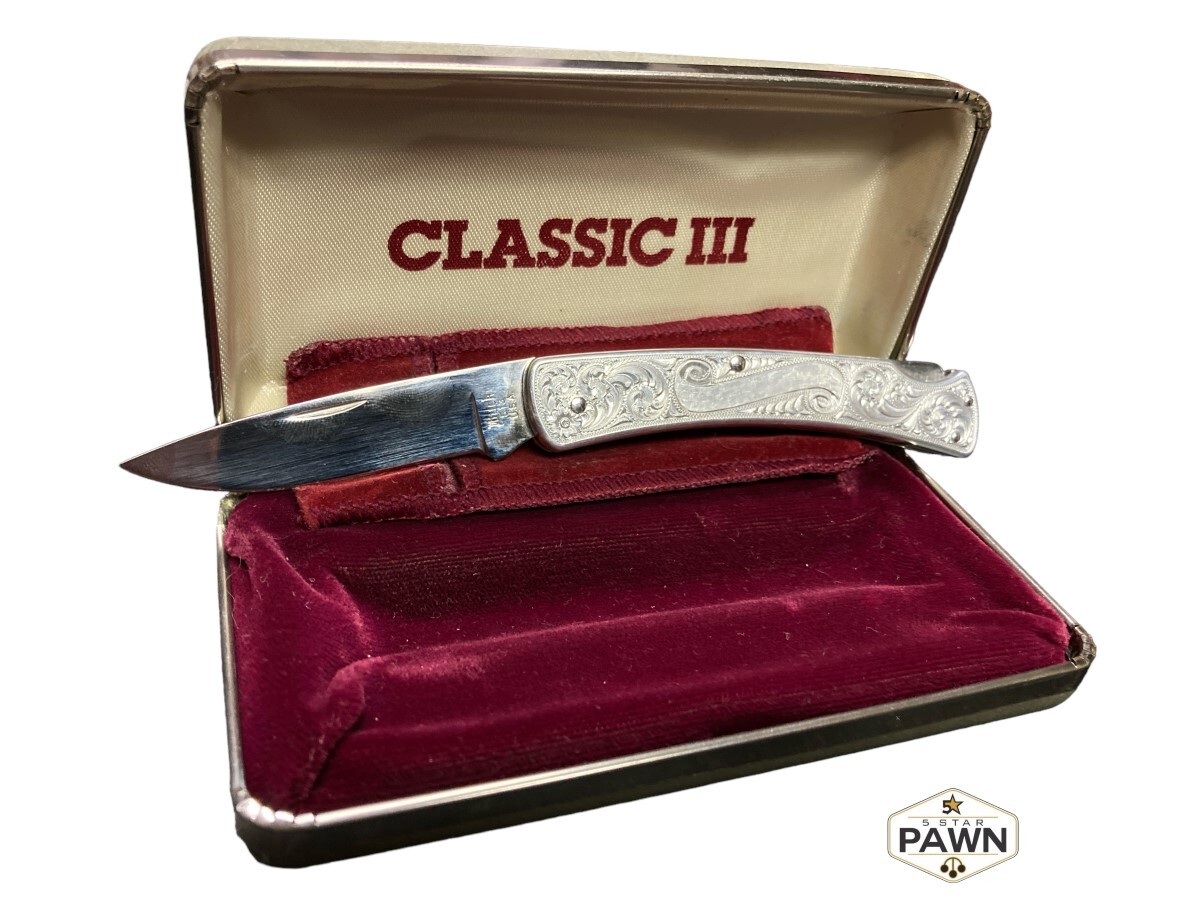 R@RE BUCK USA CLASSIC III 513 DROP POINT LOCKBACK PRESENTATION  