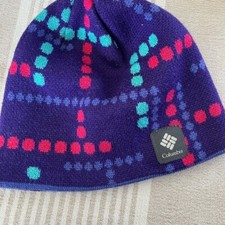 Columbia purple small medium Child's knit beanie