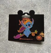 New Disney DLRP DLP Disneyland Paris Lilo Stitch Halloween Witch Stitch Pin 2024