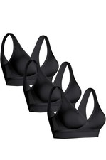 HOFISH 3 Pack Maternity Sleep Nursing Bras for Women, Seamless Wireless Everyday