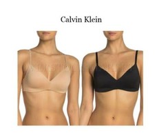NEW WOMEN'S CALVIN KLEIN 2 PACK LIGHTLY LINED MICROFIBER WIREFREE BRA VARIETY