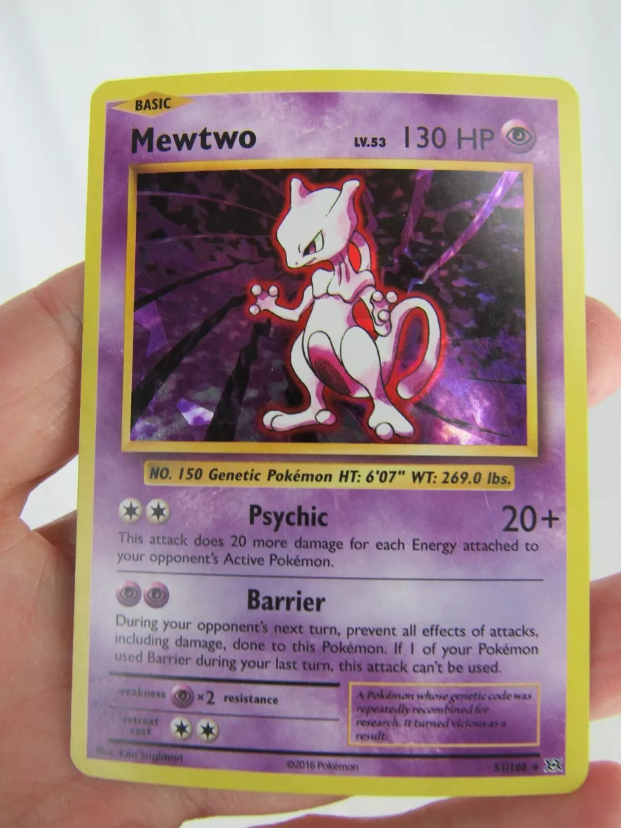 Pokemon MewTwo 51/108 Rare Pokemon XY Evolutions 2016 Card TCG XY –