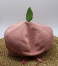 Polyester Wool Handmade Pink Peach Hat French Beret Hat for Women Classic Cute