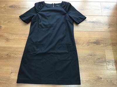 Women's Black Shift Dress With A White Fleck, Lined, Size 12 Petite