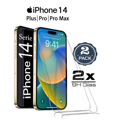 2X Für iPhone 14 | 14 Plus | 14 Pro | 14 Pro Max - 9H Panzerfolie HD Schutzglas