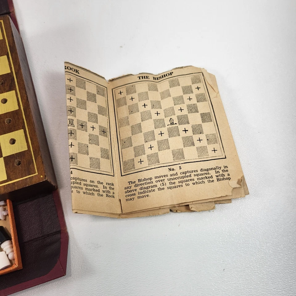 Vintage WWII Era Drueke & Sons Pocket Chess Original #43 - Image 4 of 4