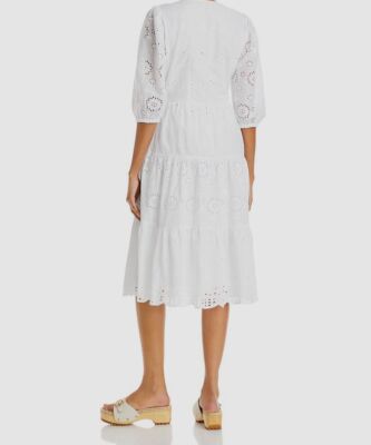 Robe Noire French Connection En Coton, Broderie, Taille 2 - Occasion En Très Bon état