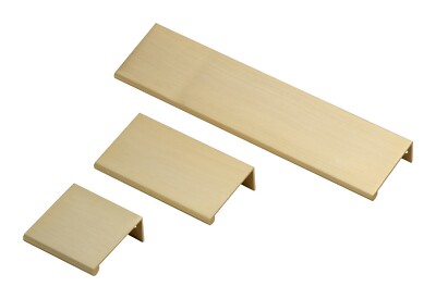 Silverline champagne Finger Edge Pulls Aluminum Cabinet Door Drawer Handle