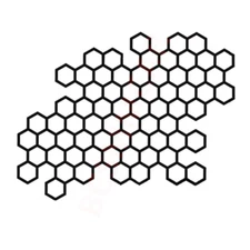 Car Stickers Waterproof Honeycomb Decals Exterior Decor Accessories Black Cover