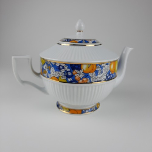 Apollo Hollohaza Hungary Teapot 1777 Fruits Porcelain 21 Carat Gold Accent EUC - Picture 16 of 21