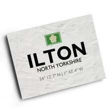A4 PRINT - Ilton, North Yorkshire - Lat/Long SE1878