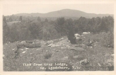 RPPC, View from GRAY LODGE, So. LYNDEBOROUGH, NEW HAMPSHIRE, REAL PHOTO