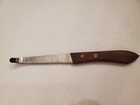 Ekco Stainless  Grapefruit Knife Wood Handle USA Curved Serrated Rivets Vintage — photo 2
