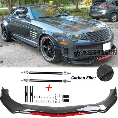 For Chrysler Crossfire srt6 CARBON FIBER Front Bumper Lip Splitter Body