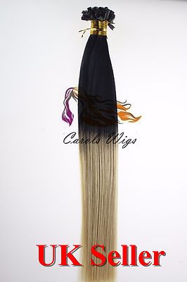 16'' 1g 8A* Russische Remy doppelt gezeichnete italienische Keratin Nagelspitze Haarverlängerung UK
