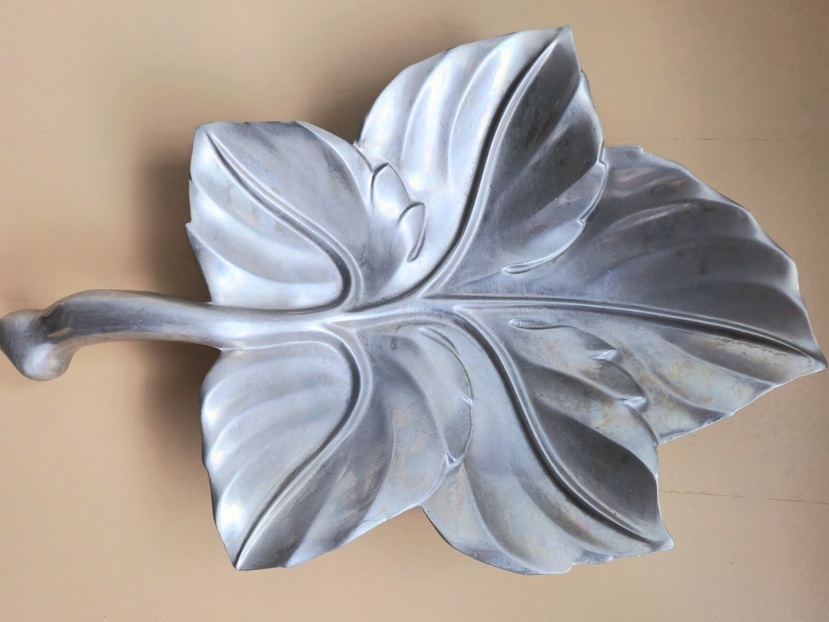 Coupelle Vide-poches En Métal Argenté Feuilles Entrelacées