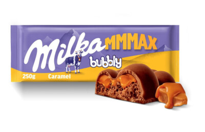 3 x Milka Mmmax BUBBLY CARAMEL - Big Chocolate Block 3 x 250g / 8.81oz