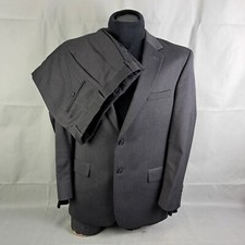 Jos A Bank Signature Collection Gordon Suit 42R Mens 2pc Charcoal Gray 100 Wool