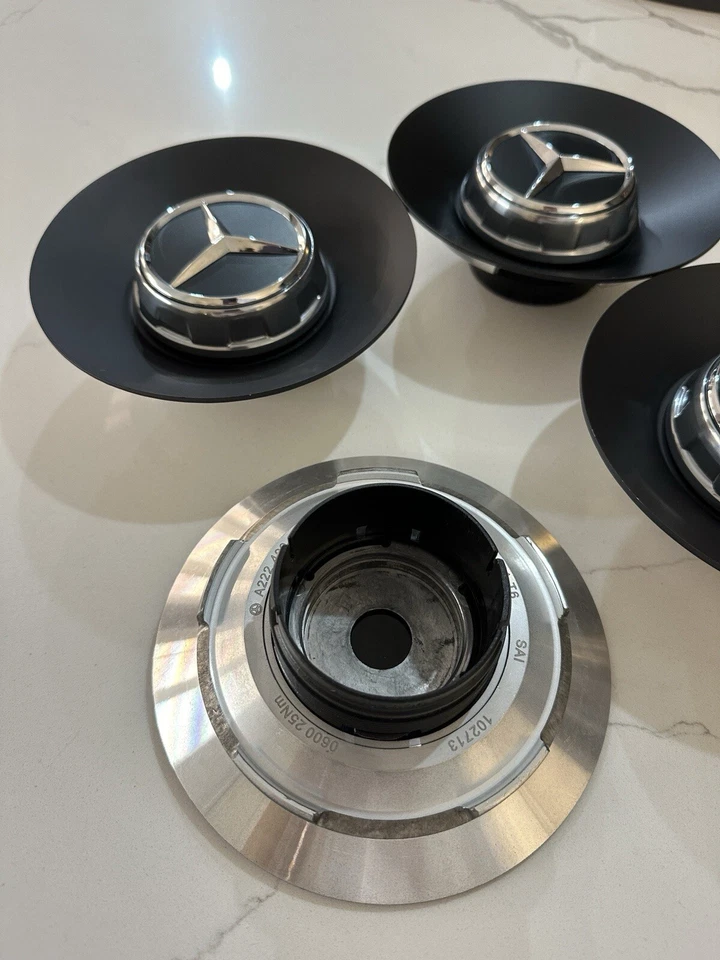4pc Mercedes Benz S63 S65 AMG Wheel Hub Center cap 145mm 2014-2020 A2224000800 - Image 3 of 4
