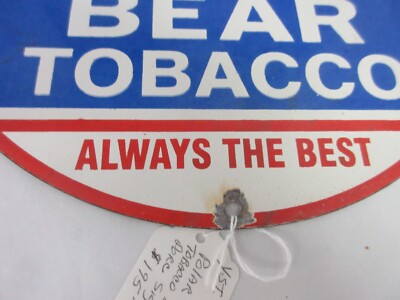 polar bear tobacco sign VINTAGE ADVERTISING PORCELAIN POLOR B-531 24