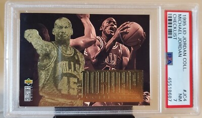 UPPER DECK CHICAGO BULLS ゴールド版 1995 Upper Deck MICHAEL JORDAN #JC4 PSA 7 GOLD Foil Checklist Card