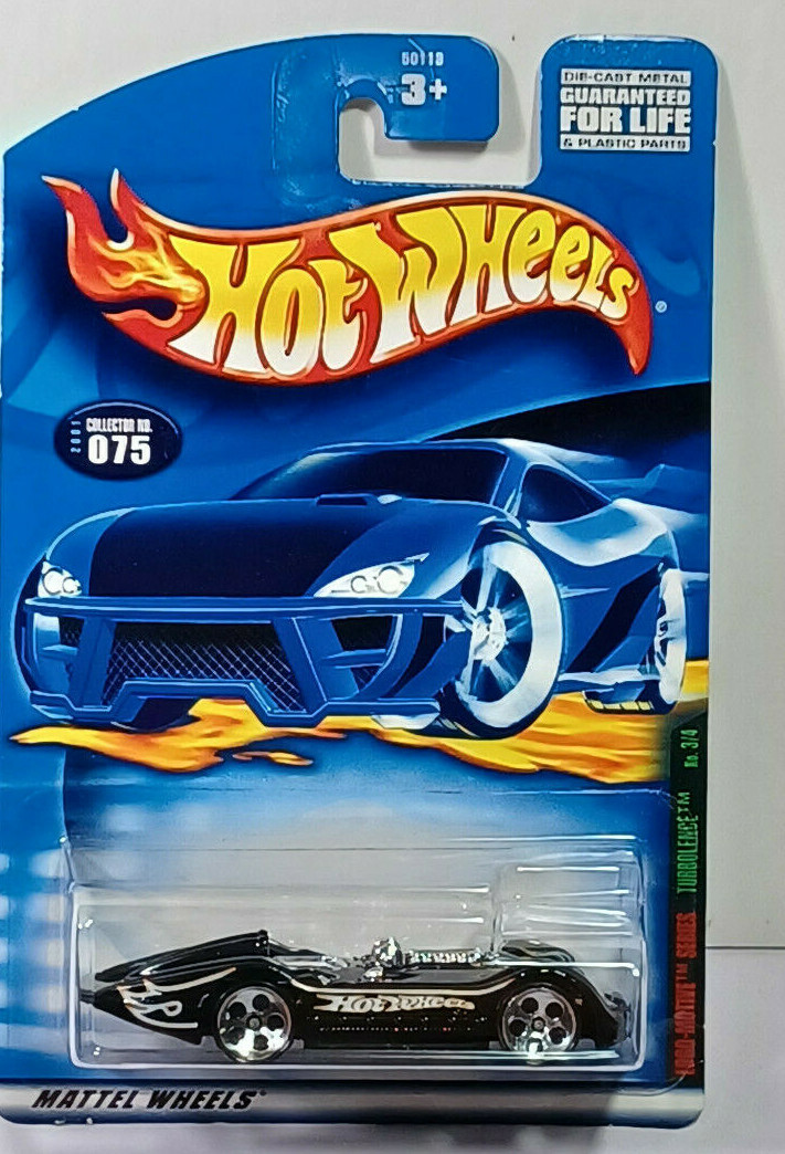 2000 075 Turbolence Black Hot Wheels Rare Vintage On Card
