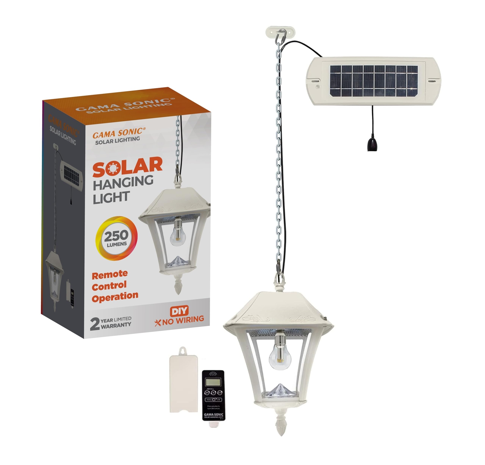 Gama Sonic Outdoor Solar Hanging Light for Pergola Trellis G