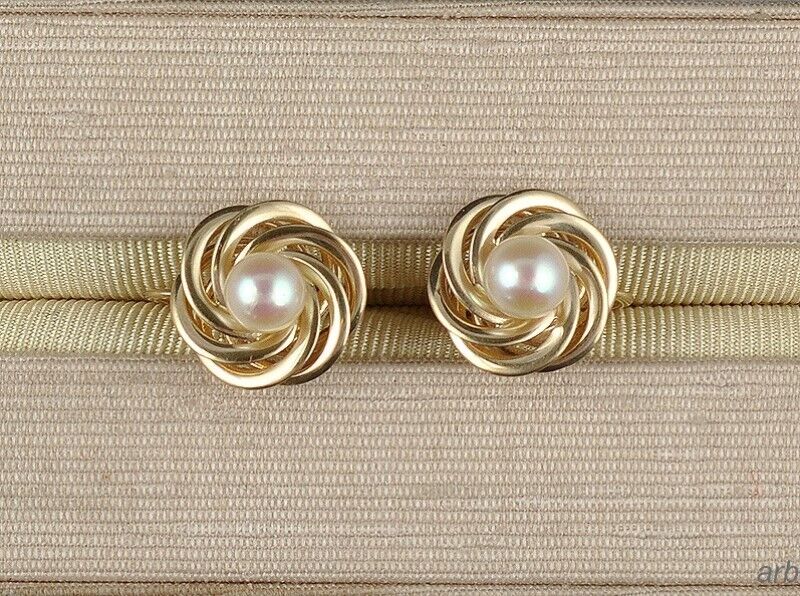 Awesome American 14k Yellow Gold and 6.7 mm Pearl… - image 1