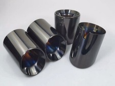 Audi S3 8V 3.75” Exhaust Tips Black - Direct Slip On Fit