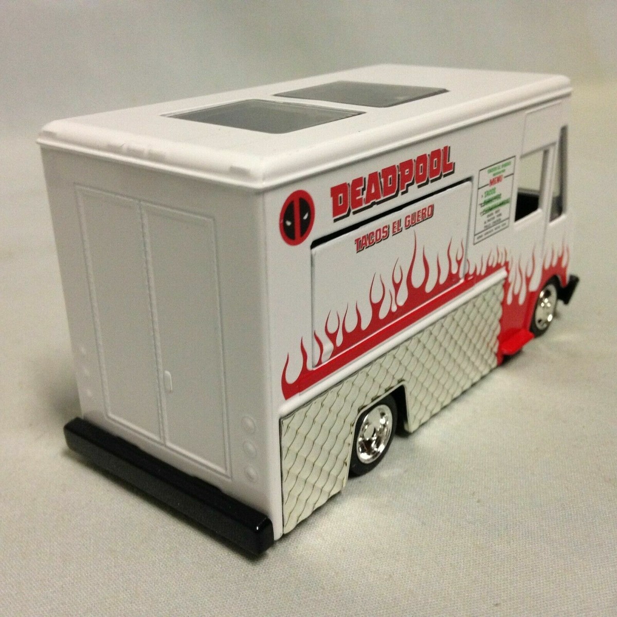 Jada 30864 - Modello Taco Truck dal Film Deadpool Metallo DieCast Scala 1/32 11cm Nero/Rosso Originale Marvel