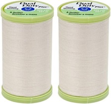 2-Pack Bundle Coats  Clark Dual Duty Plus Hand Quilting Thread 325yds Natural