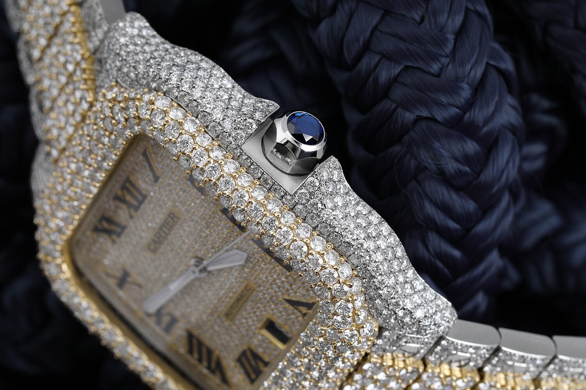 santos de cartier watch diamonds