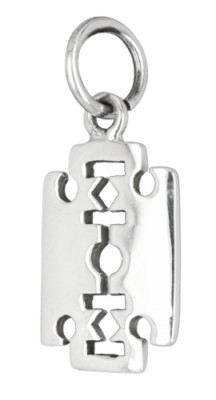 Rasierklinge Razor Blade Anhänger 925er Silber Symbol Schmuck Neu