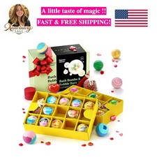 Bath Bombs - 25 Extra Large Pieces, 3 Bubble Bars, Dried Flowers - Bubble Bat...