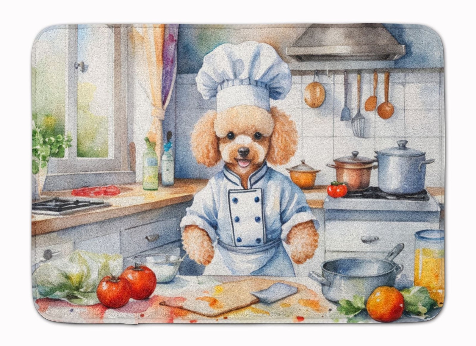 Poodle The Chef Memory Foam Kitchen Mat Machine Washable Anti-Fatigue Mat