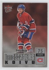 2007-08 Fleer Ultra Team Leaders Saku Koivu #TL6 4f1