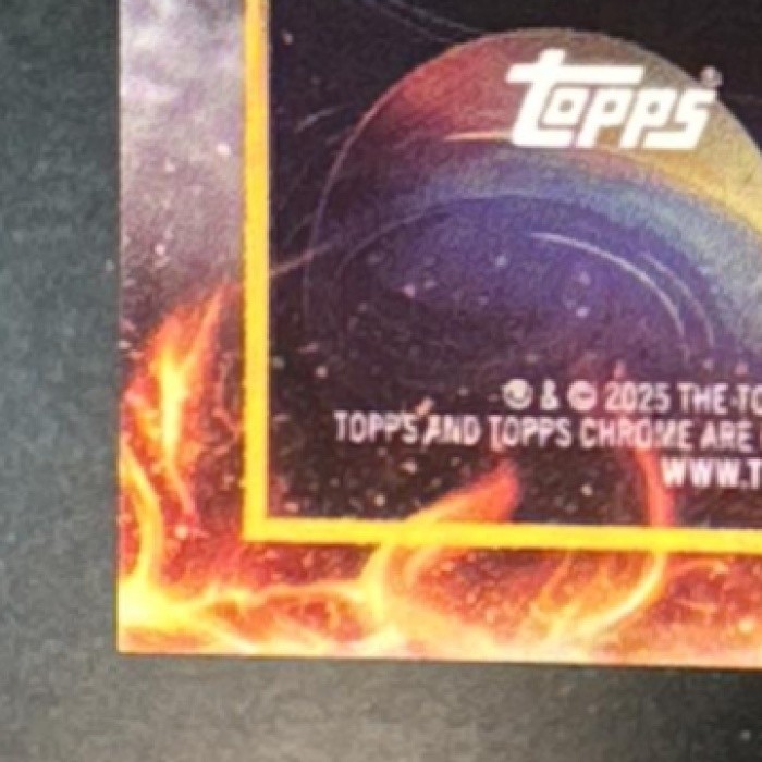 2025 Topps Cosmic Chrome Justin Herbert Solar Flare SuperFractor 1/1 Auto view 8
