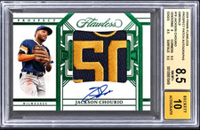 2024 Panini Flawless Jackson Chourio Prospect Rc logo patch auto /5 BGS 8.5/10