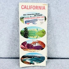 Vintage CALIFORNIA Road Map 1967 Chevron Standard Oil of California