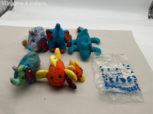 Avon Full O' Beans Plush Lot Kids Bean Bag Toys Animals 6 Pieces Vintage 1999