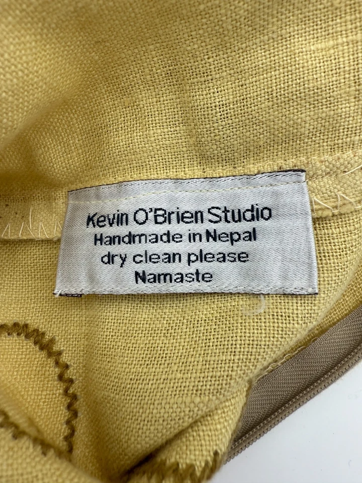 Par de Fundas de Almohada Kevin O'Brien 100% Lino Hechas en Nepal 20 x 20 Foto 2 de 4