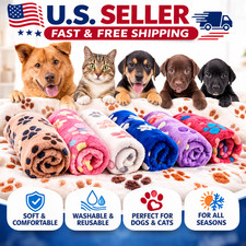 Soft Warm Fleece Lovely Design Pet Blanket for Dog Cat Pet Mat Bed Sofa- 2size