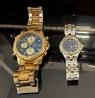 Vintage 2 Seiko 7T32-6C09 Sport 150 Chronograph M & V782-0779 W -Need Battery