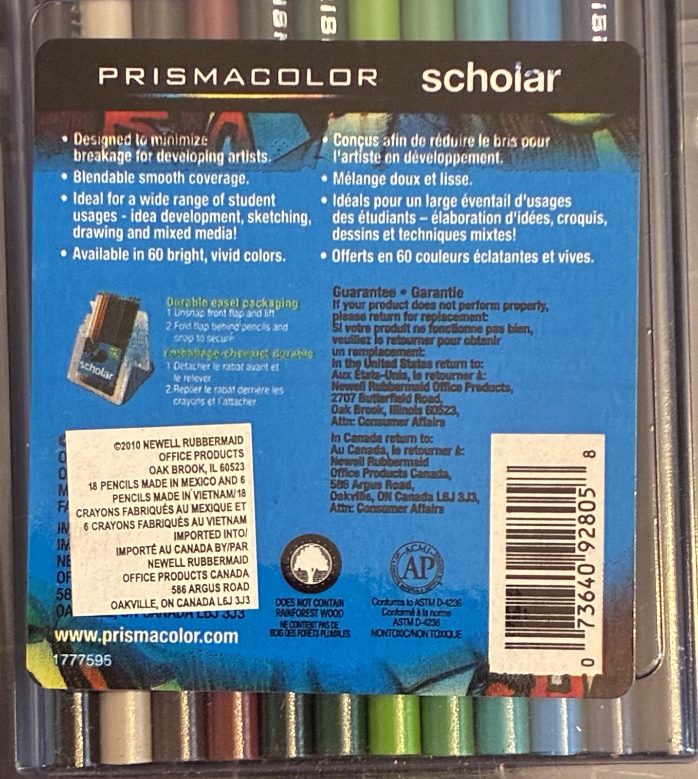 Prismacolor Scholar Colored Pencil 24 Piece Set 92805 Brand New Free Shipping