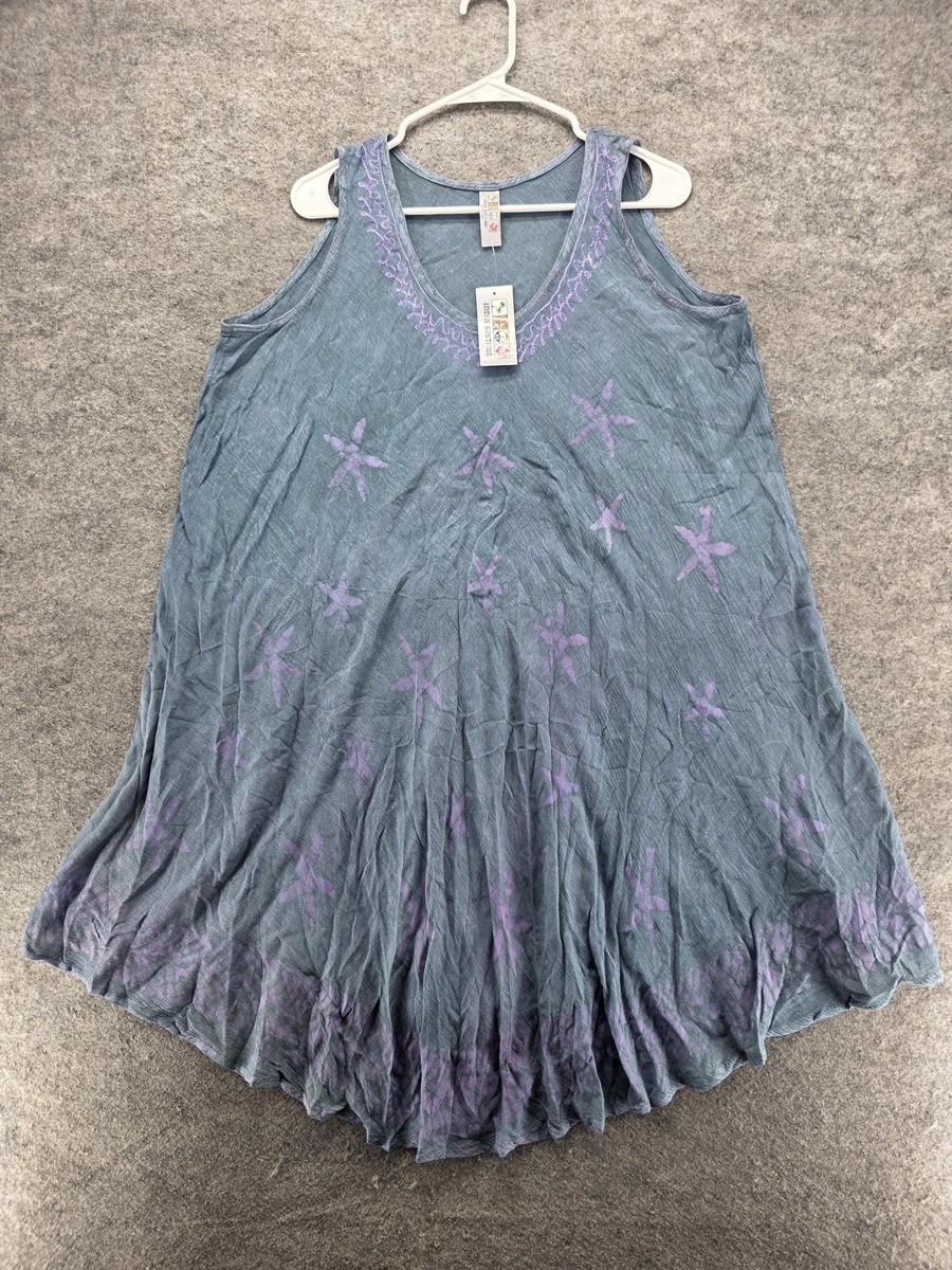 india boutique beach dresses Dress Womens Free Size Blue Purple Sleeveless Rayon Boho Beachy Gorgeous Colours with Azo US6 Pink Rhinestone One Shoulder Size:58 Long