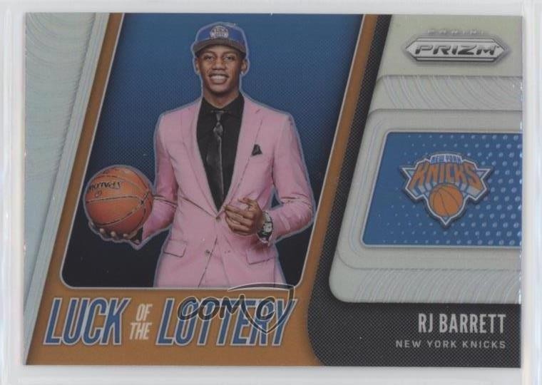 2019-20 Panini Prizm Luck of the Lottery Silver RJ Barrett #3 Rookie RC 0kr0