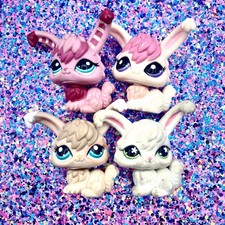 Hasbro LPS Littlest Pet Shop Lot 4 Angora Rab...