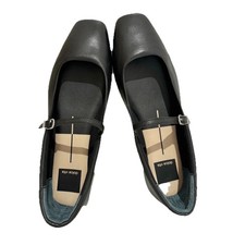 NIB Dolce Vita Reyes Size 9 Leather Ballet Flat Black Free Shipping MSRP 120