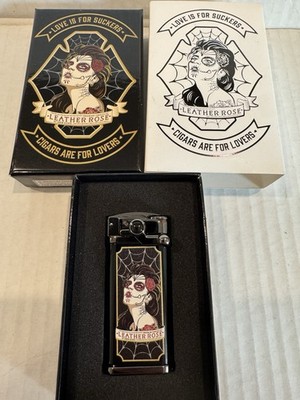 Drew Estate Leather Rose Torch Lighter Love Is For Suckers Cigars Rare